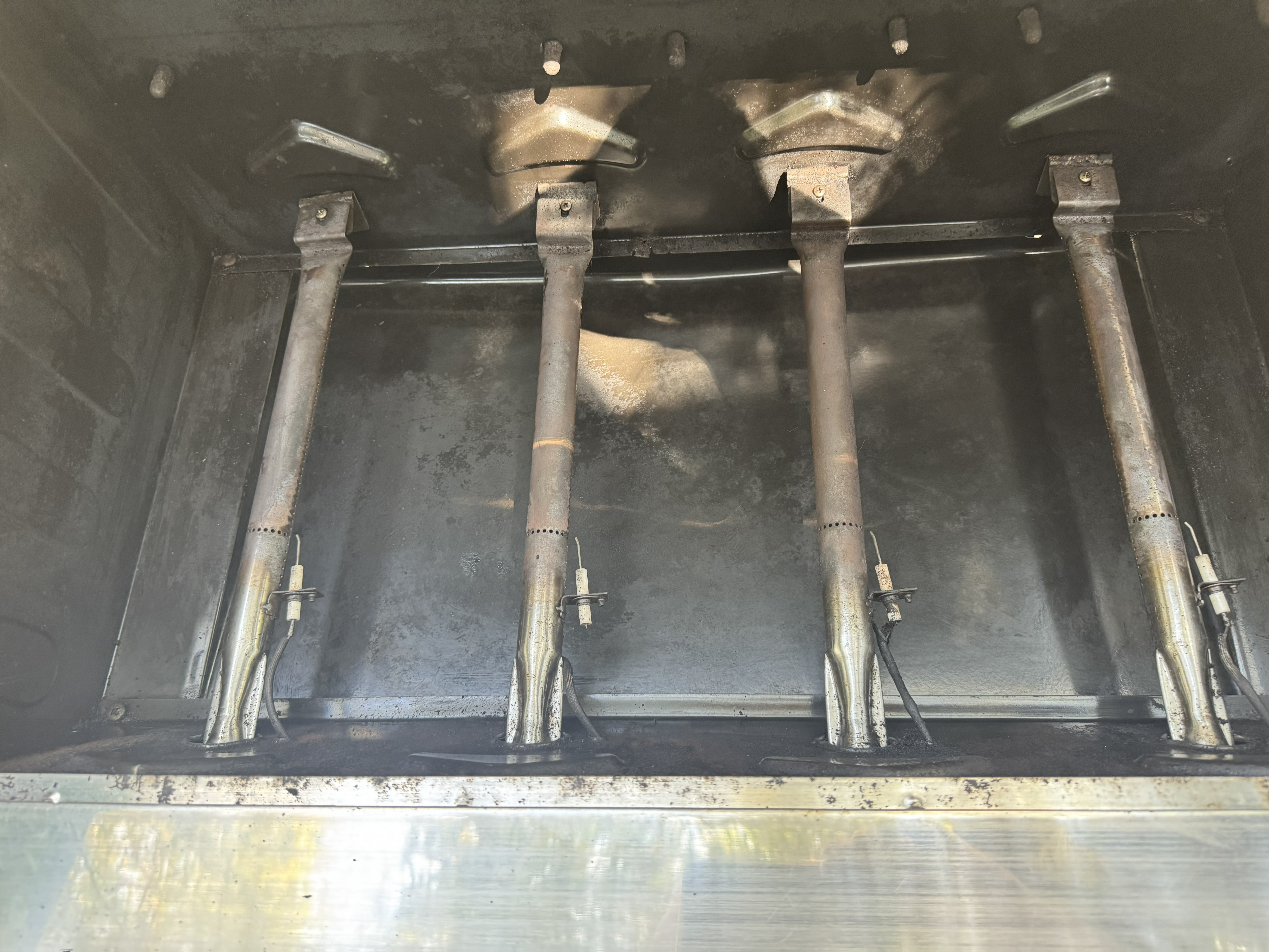 After — stainless and grates restored