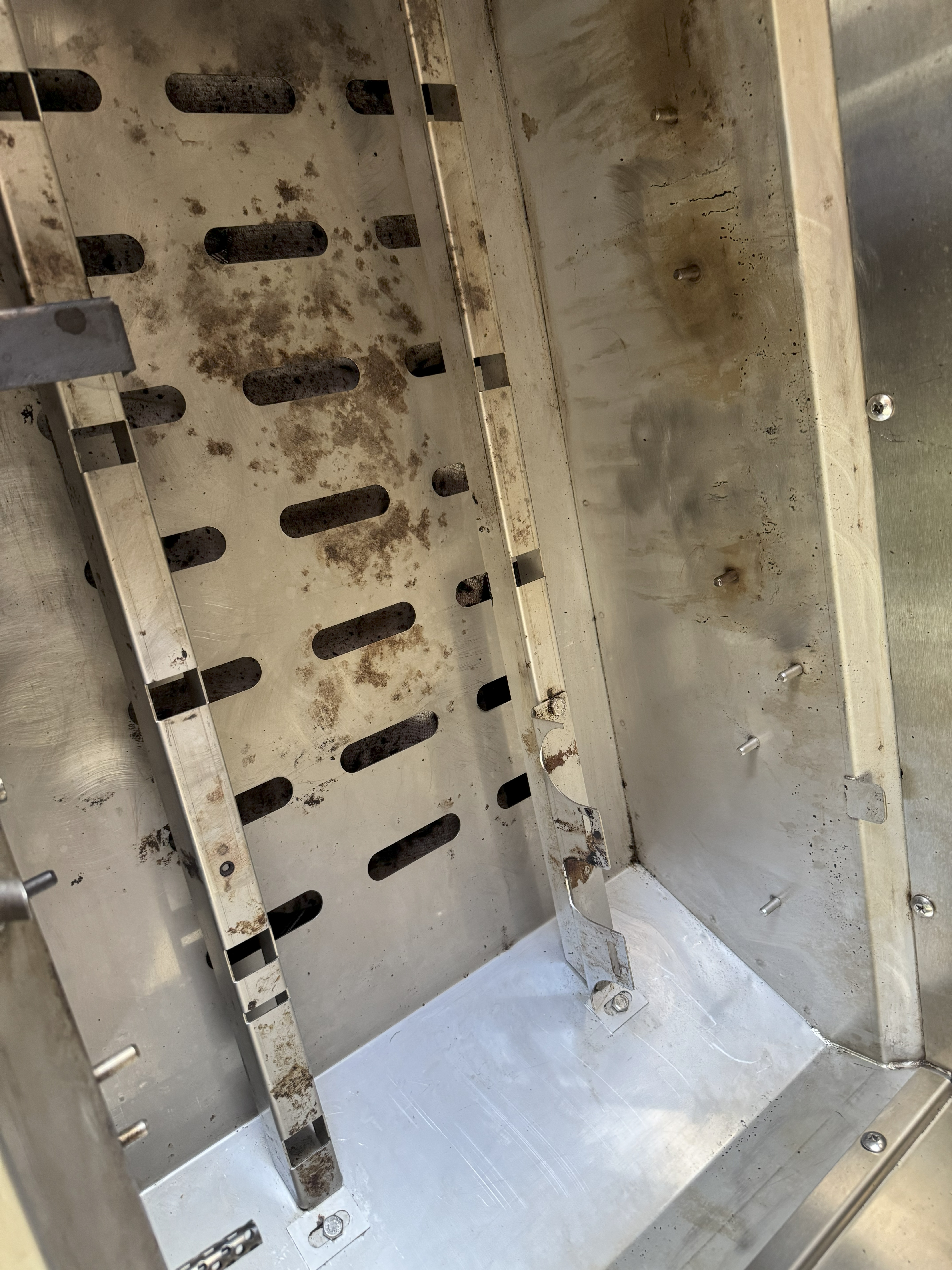 Before — burners and interior components